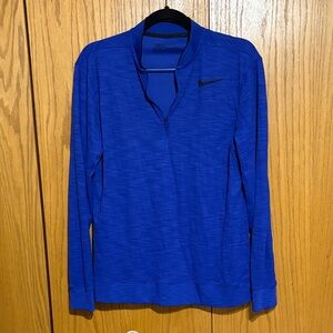 Nike men’s M golf dri fit long sleeve AeroReact polo athletic shirt top 1/4 zip